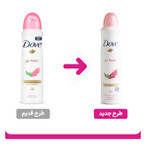 اسپری ضد تعریق زنانه داو مدل Go Fresh با رایحه انار و لیمو ترش حجم 250 میلی لیتر